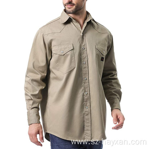 FR Work Shirt Long Sleeve Men's Work Shirts